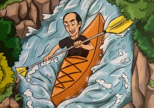 Andy beim kajaken