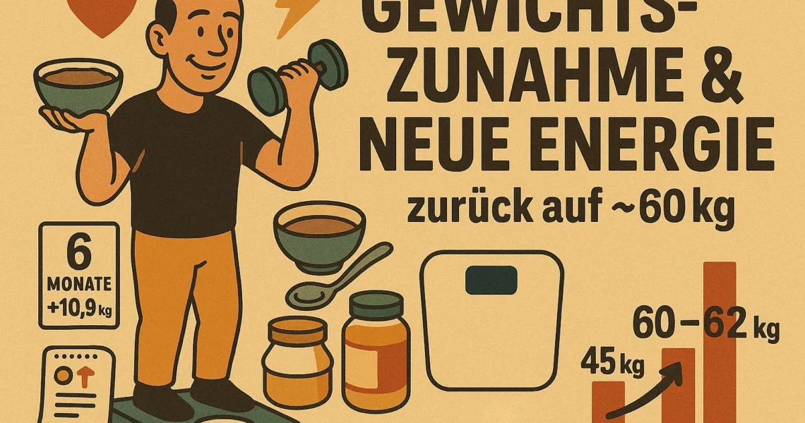 Gewichtszunahme & neue Energie – zurück auf ~60kg