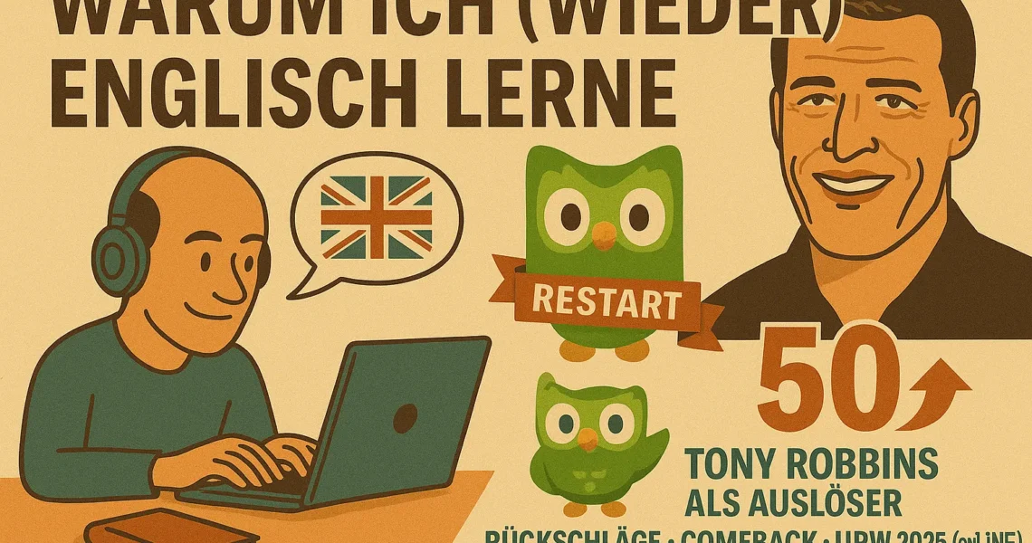 Warum ich (wieder) Englisch lerne – Tony Robbins als Auslöser, Rückschläge, Comeback & UPW 2025